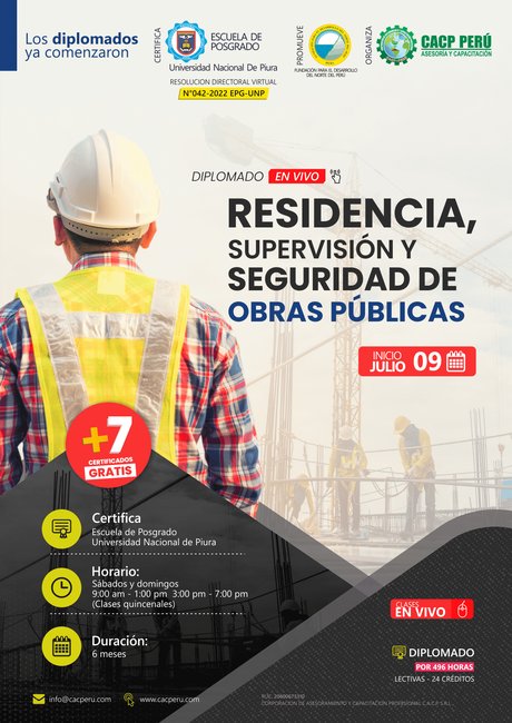 Residencia, Supervisión Y Seguridad De Obras Públicas. 2022 - 2
