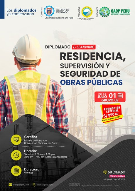 Residencia, Supervisión Y Seguridad De Obras Públicas. 2023 - 2 E-Learning Grupo 01