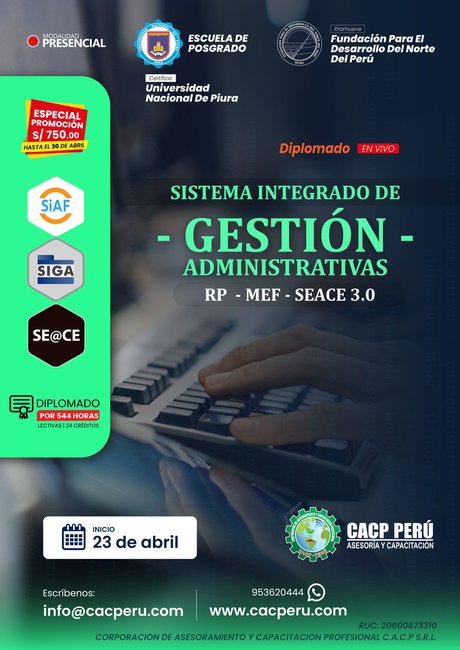 Sistema De Gestión Administrativas Segun El Siaf-Rp,Siga – Mef Y Seace 3.0 2023 - 1