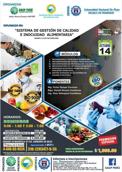 Sistema De Gestión De Calidad E Inocuidad Alimentaria 2018 - 2