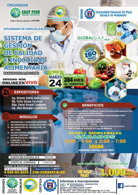 Sistema De Gestión De Calidad E Inocuidad Alimentaria 2018 - I