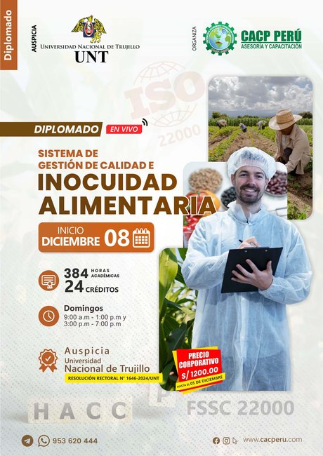 Sistema De Gestión De Calidad E Inocuidad Alimentaria. 2024 - 2
