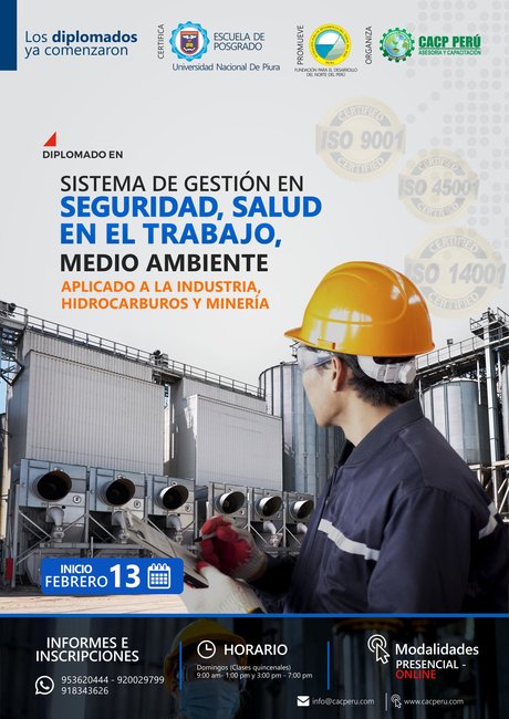 Sistema De Gestión En Seguridad, Salud En El Trabajo, Medio Ambiente Aplicado A La Industria, Hidrocarburos Y Minería. 2022 - 1