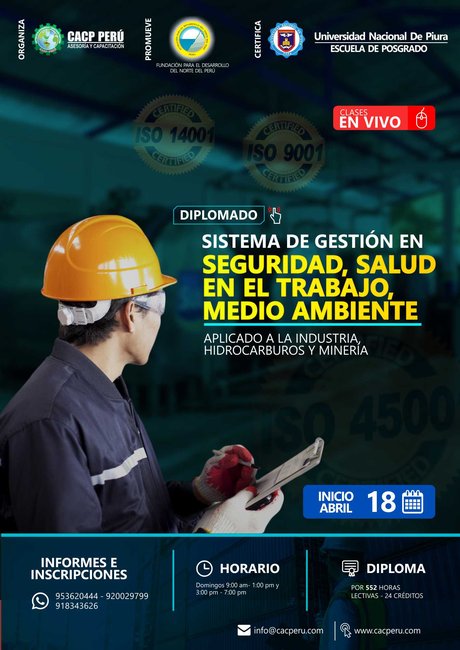 Sistema De Gestión En Seguridad, Salud En El Trabajo, Medio Ambiente Aplicado A La Industria, Hidrocarburos Y Minería. 2021 - 2