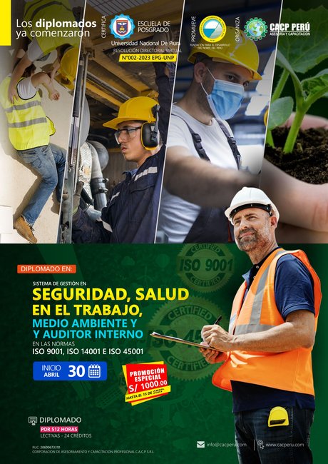 Sistema De Gestión En Seguridad, Salud En El Trabajo, Medio Ambiente Y Auditor Interno En Las Normas Iso 9001, 14001 Y 45001. 2023-1