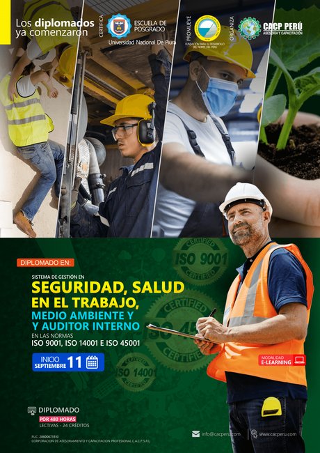 Sistema De Gestión En Seguridad, Salud En El Trabajo, Medio Ambiente Y Auditor Interno En Las Normas Iso 9001, 14001 Y 45001. 2022 - 2