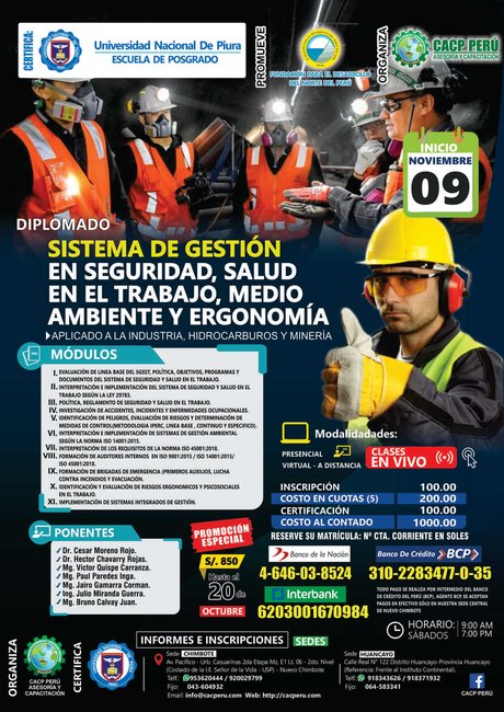 Sistema De Gestión En Seguridad, Salud En El Trabajo, Medio Ambiente Y Ergonomía. 2019 - 2