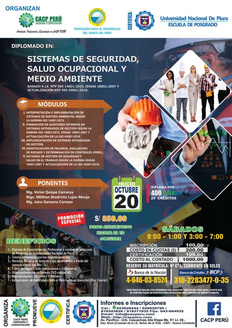 Sistemas De Seguridad, Salud Ocupacional Y Medio Ambiente 2018 - 2