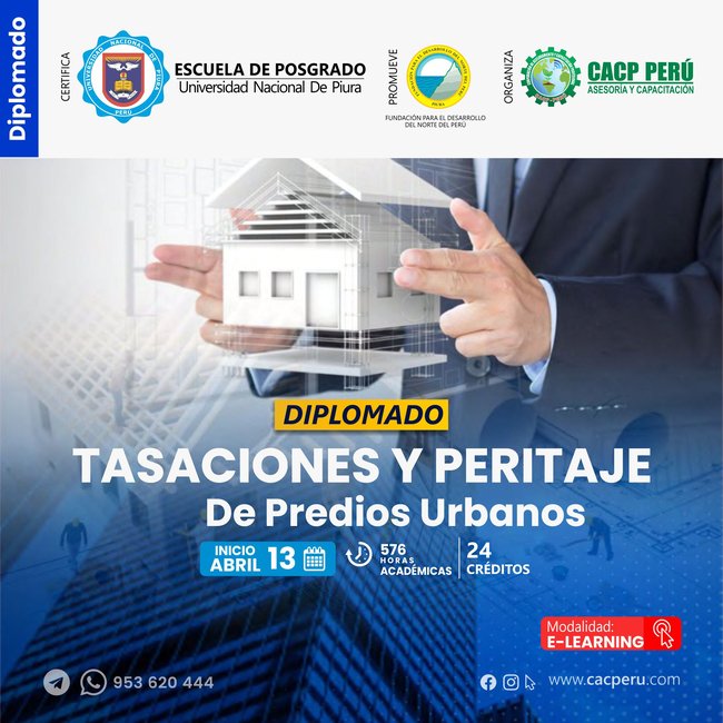 Tasaciones Y Peritaje De Predios Urbanos. 2025 - 1 E-Learning