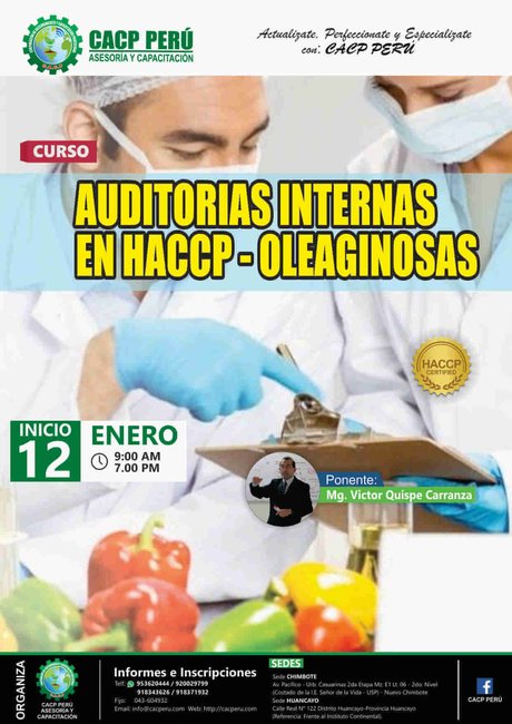 Auditorias Internas En Haccp - Oleaginosas. 2019 - 1