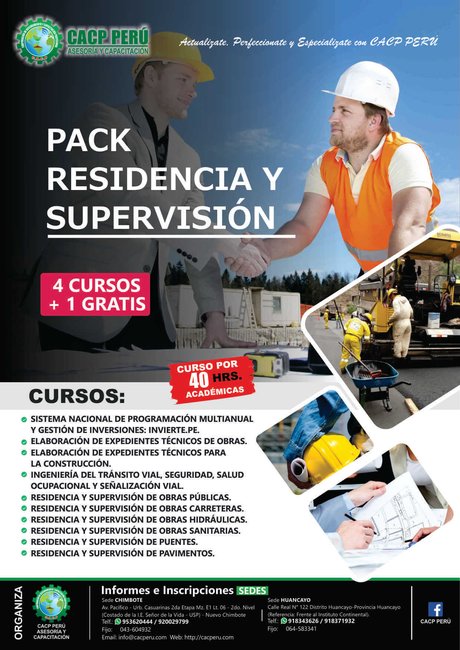 Pack Residencia Y Supervision. 2018 - 2